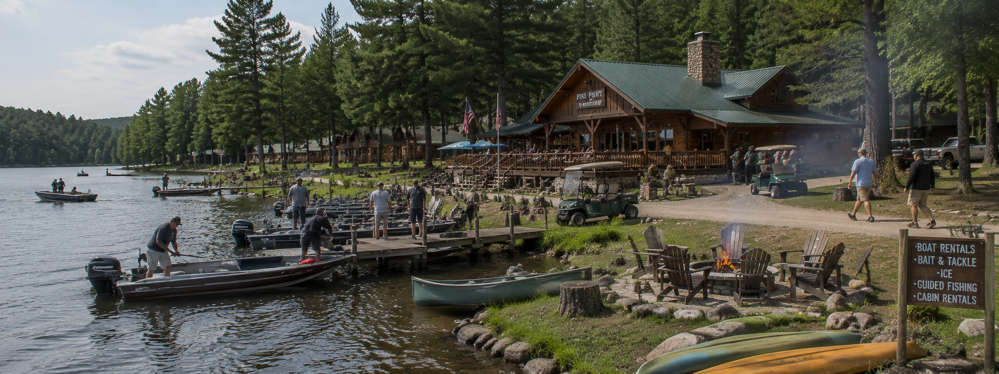 Lakefront lodging